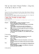 Công thức và bài tập thì Hiện tại hoàn thành (Present Perfect) - Có đáp án chi tiết